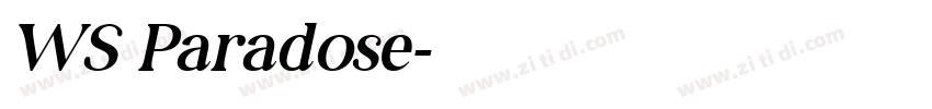 WS Paradose字体转换